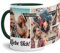 Tassendruck Fototasse mit Spruch - Ich Liebe Dich - zum Selbst gestalten personalisiert mit 4 Fotos, Innen & Henkel Dunkelgrün, 300 ml