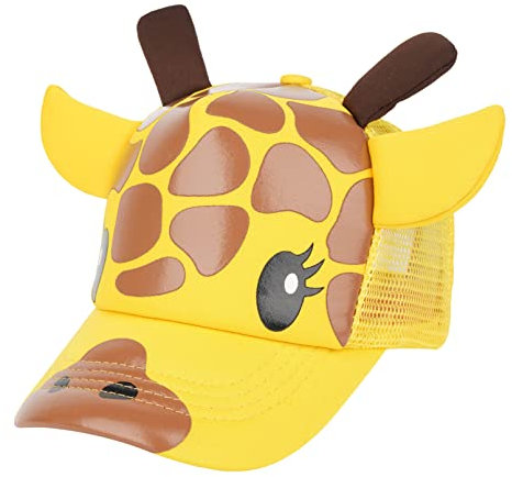 Happy Cherry - Cappelli da Sole con Visiera Estivo Bambino Berretto da Tennis Anti-UV Bambini Bambina per Calcio Golf Cappelli Sportivo per Spiaggia Vacanza Cappello da Sport - 2-4 Anni - Giallo