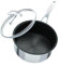 Circulon SteelShield C Series Casserole en acier inoxydable 20 cm/2,8 L – Casserole à induction avec couvercle antiadhésif hybride, passe aux ustensiles en métal et au lave-vaisselle