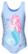 Aquarti Mädchen Badeanzug mit Ringerrücken Print, Farbe: Meerjungfrau im Wasser Blau/Pink/Türkis, Größe: 122