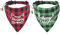 ADOGGYGO Weihnachtliches Katzenhalsband mit Glöckchen, 2 Stück, verstellbar, rot/grün, kariert, Weihnachts-Bandana-Halsbänder für Katzen und Kätzchen