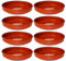Tradineur - Pack de 8 Cazuelas Redonda de Barro - Apta para vitro y Horno - Ideal para guisos y asados caseros - Ø 24 cm