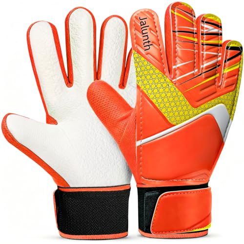 Jalunth Torwarthandschuhe Kinder Jungs Jungen Mädchen Junior Fussballhandschuhe Fußballhandschuhe Trainingshandschuhe Torwart Fussball Fußball Handschuhe mit rutschfeste Latex Handfläche