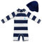 upandfast Costume da Bagno Intero per Neonate con Cerniera e Cappello da Sole UPF 50+(3-6 Mesi,Striato)