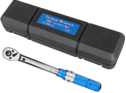 Trintion Drehmomentschlüssel 1/4 Zoll 5-25 Nm mit 72 Zähne Wende Ratschenkopf - Einstellbarer Präzisionswerkzeug mit Verlängerungsstange ±3% Fehlergenauigkeit