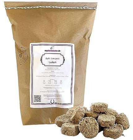 mypferdefutter Apfel-Leinsamen Leckerli - das geschmackvolle und gesunde Leckerli für Dein Lieblingspferd (5.000 g)