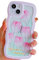UICEAM Compatible with iPhone 12 Mini Case Clear with Floral Design for Women Girls,Aesthetic Cute Wavy Flowers Soft Shockproof Cell Phone Cover for iPhone 12 Mini 5.4 Inch (Tulip/Pink)