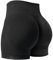 ZAAYO Damen Sport Shorts 5 Gym Shorts Booty Scrunch High Wasit Sporthose Kurz Leggings Workout Shorts Push Up Radlershorts Fitness Schwarz M