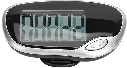 Miskall Walking Pedometer, Pedometer for Walking 3D Step Counter with Clock, Steps Recorder Portable Sport Pedometer with Clip Lanyard Simple Step Counter for Elder Kids Men Women