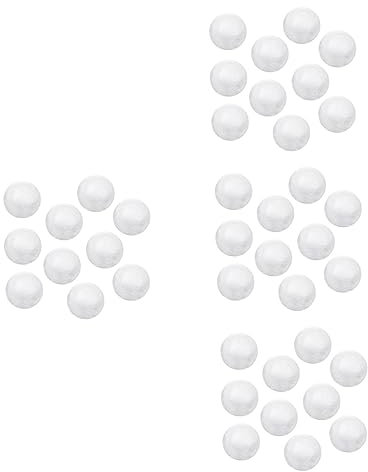 Operitacx 40 Stück Balldekorationen Bildhauerschaumblock Kleine Schaumkugeln Weiße Styroporkugeln Weiße Kugeln Styroporkugeln in Verschiedenen Größen Schaumstoffbälle DIY Groß Boden Kind