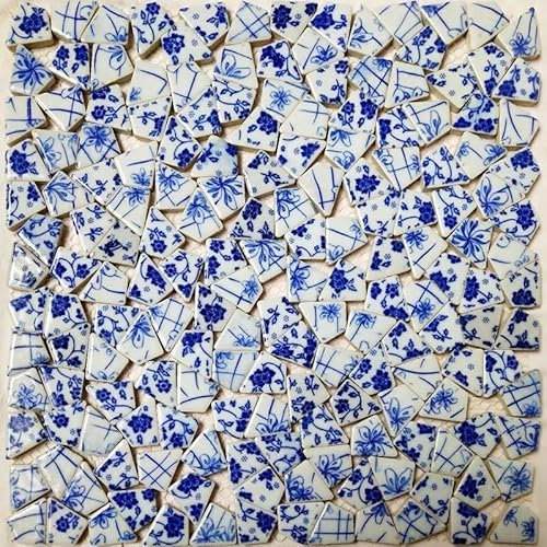 Mosaiksteine 100 g Mosaikfliesen, gemischte Farben, ovale Steine, DIY-Kunst, Mosaikherstellung for Bastelarbeiten, kreatives Hobby, Heim- und Wanddekoration (Color : 9)