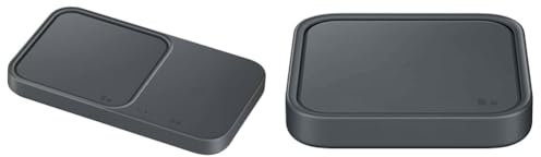 Samsung Galaxy Official Wireless Duo Charging Pad, Black & Galaxy Official Wireless Charging Pad, Black