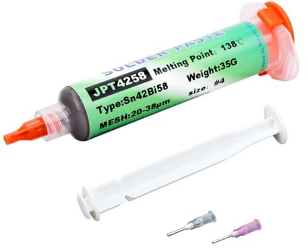 Perfeclan Lötflussmittelpaste, Lötflussmittel, Hochleistungs-Lötpaste mit gleichmäßigem Fluss, 138 °C, niedriger Schmelzpunkt, zum Löten von SMD-Leiterplatten