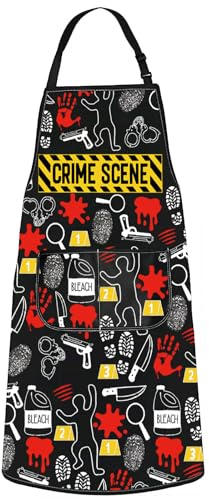 WZMPA Kochschürze für Kriminologen und Kriminologen, verstellbare Schürze, Tatort-Merch, Tatort Ap, Medium