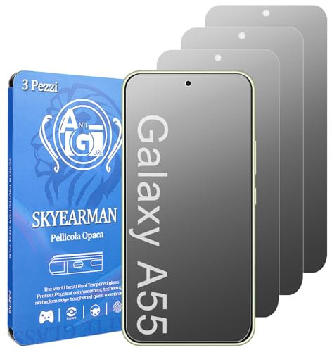 3 Pièces Mat Verre Trempé pour Samsung Galaxy A55 5G Film Protection Écran Ultra Résistant Anti-Rayures Anti-Empreintes pour Samsung Galaxy A55 5G, 6.6