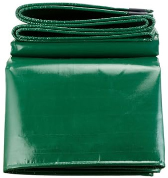 LDQBF Tarpaulin Waterproof, 2x23m 520g/m² pvc tent Heavy Duty Large Tarpaulin Sheet with Eyelets Plastic Tarp Cover for Reinforced Edges of roofs, Camping, Patios, Swimming Pools, Boats Green