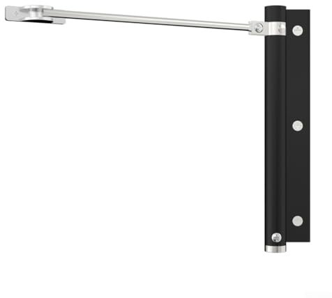 Cierrapuertas automático, resorte ajustable silencioso hidráulico cierre de puerta Buffer rebote automático para cierrapuertas (negro)