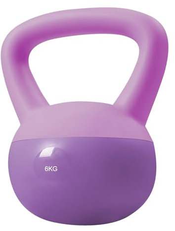 Weiche Kurzhanteln, Kugelschwinghanteln, Altersverzögerung, Krafttraining, Kettlebell Training für Anfänger zu Hause (6-8kg) (lila)