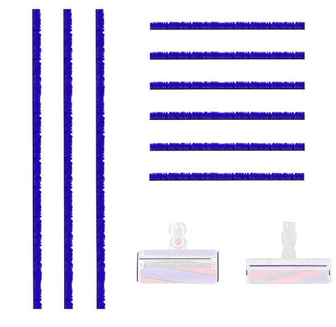 Alriedy 9 Stück Weiche Plüschstreifen für Dyson V6 V7 V8 V10 V11 V12 V15 DC58 DC59 Ersatzteile, Staubsauger sauger Reinigungsköpfe Zubehör