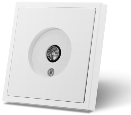 MVAVA Prise EU-Standard, Prise Murale en Plastic, Installation Facile, TV Prise, Blanc