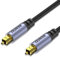 BENFEI Cable Óptico de Audio TOSLINK 2m, cable de fibra óptica S/PDIF [Conectores trenzados, chapados en oro, clasificación CL3] para barra de sonido/TV/PS5/PS4/Sonos, Xbox Series X/S, cine en casa