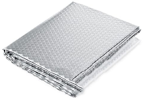 Radiator Reflector Panels, Self-Adhesive Heat Reflective Aluminium Bubble Foil Insulation Roll 1x(1-10) m for Home(1x2m)