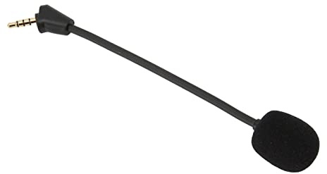 Depisuta Vergoldeter Mikrofon-Ersatz mit 3,5-mm-Stecker, Kompatibel mit Hyper X Cloud II Wireless Cloud Core Pro Silver Cloudx