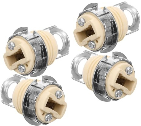 BAZEITFLOW Douille G9 en Céramique et Métal, Design Entièrement Fileté, Isolation Renforcée, Résistante la Chaleur, Lot de 4 pour Éclairage Intérieur