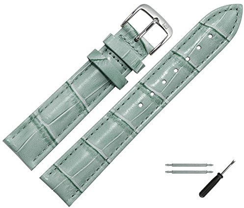 MARBURGER Uhrenarmband 16mm Leder Alligator Prägung - Werkzeug Montage Set 14316
