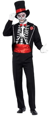 Smiffys Day of the Dead Costume, L - US Size 42-44