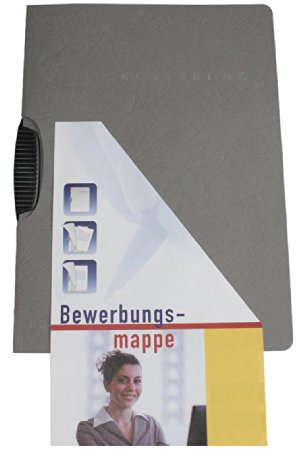 5 Bewerbungsmappen/mit PrägungBewerbung / Farbe: grau