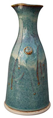 Weinkaraffe handgetöpft in Irland Original Design Pottery Karaffe keltisches Spiral, 600 ml, Fassungsvermögen 20 cm hoch