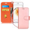 FYY Wallet Phone Case for iPhone 5/5s/SE (1st gen-2016), [Kickstand Feature] Luxury PU Leather Flip Case Protective Cover with [Card Holder][Wrist Strap] for iPhone 5/5s/SE (1st gen-2016) Rose Gold