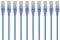 Monoprice Cat6A Ethernet Patch Cable - Network Internet Cord - 0.3M (1ft) - Blue (10-Pack) RJ45, Stranded, 550Mhz, UTP, Pure Bare Copper Wire, 10G, 30AWG - SlimRun Series