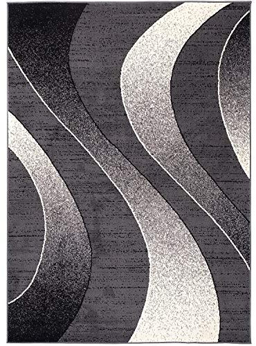 Carpeto Rugs Modern Designer Teppich - Kurzflor - Weich Teppich für Wohnzimmer, Schlafzimmer, Esszimmer - ÖKO-TEX Wohnzimmerteppich - Teppiche - dunkelgrau - 250 x 300 cm