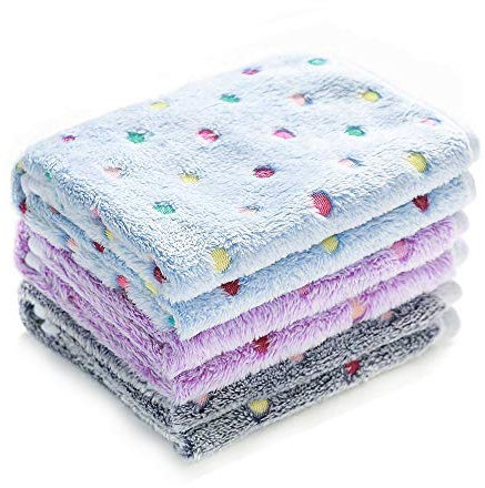 luciphia Hundedecke Katzendecken Waschbar Flauschig, 1 Pack 3 Decken Super Weich Fluffy, Kuscheldecke Fleece Haustier Decken für Hunde Katzen, Kann für Sofas, Autos, Betten, Punkte 40 * 60cm