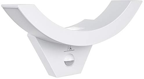 Maclean MCE290 Dekorative LED-Lampe mit Infrarot-Bewegungssensor Wandleuchte Innenlampe Außenbeleuchtung 800lm 10W IP54 Wasserdicht (Weiß)