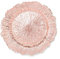 Ms Lovely - Glossy Finish Plastic Charger Plates, Set of 6, Thick and Reusable, Rose Gold