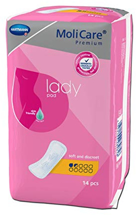 MoliCare Premium lady pad, Inkontinenz-Einlage für Frauen bei Blasenschwäche, Aloe Vera, 1,5 Tropfen, 6x14 Stück - Vorteilspackung