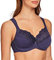 MELENECA Women's Minimizer Bra Full Coverage Plus Size Underwire Lace Comfort Cushion Strap Blue 34DD