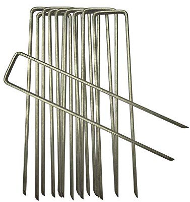 10-1000 Galvanised Garden Anchor Pegs, Corona Membrane Pins, Secure Weed Control Fabric (20)