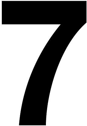 Zahlen-Aufkleber Nr. 7 in schwarz I Höhe 10 cm I selbstklebende Haus-Nummer, Ziffer zum Aufkleben für Außen, Briefkasten, Tür I wetterfest I kfz6737