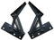 INCREWAY Folding Spring Hinges，1 Pair Black Sturdy Spring Hinges 80 Degree Lifting Bracket Folding Cabinet Door Hinge for Sofa Drawer Bed