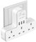 Plug Adapter 3 Way with 3 USB Charging ports,JSVER Plugs Extension Multi Sockets Wall Charger Adapter 13A UK Power Socket with Swithch for Bedroom,Office,Kitchen,White