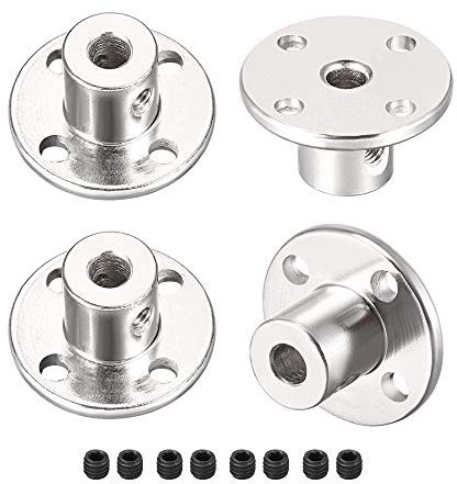 sourcing map 4 Stück Flanschkupplung Motorführung Wellenkupplung Motorstecker 4mm Innendurchm. H12*D10 Starre für DIY Teile