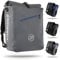 Forrider 3in1 Fahrradtasche für Gepäckträger mit Rucksack Wasserdicht 27L I Gepäckträgertasche Reflektierend I Sattel Tasche fürs Fahrrad (grau)