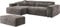 DELIFE Eckcouch Sirpio XL Mikrofaser Khakibraun 270x170 cm Recamiere variabel mit Hocker