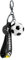 cobee Soccer Gifts Porte clés, porte clés inspirants en silicone pour garçons, filles, adolescents, école de sport, carnaval, cadeaux de fête(Blanc)