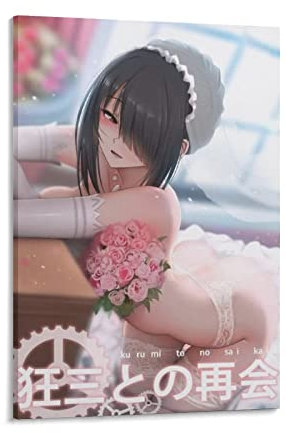 JITENG Kurumi Tokisaki Poster Anime Date A Live Poster Kunst Wandbild Leinwand Poster Moderne Schlafzimmer Dekor 60 x 90 cm