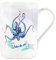 Purely Home Under The Sea Octopus Mug - Fine Bone China Style White Mug Coffee/Tea Present Gift